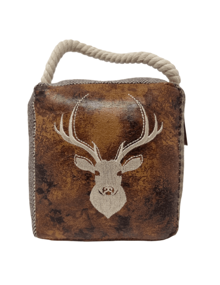Bloque-porte brodé tête de CERF 15 X 24 X 10 CM
