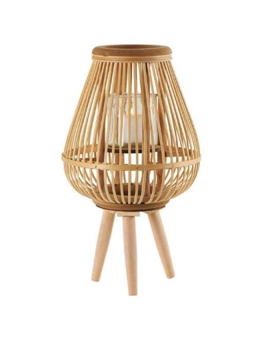 Lanterne ovale en bambou naturel