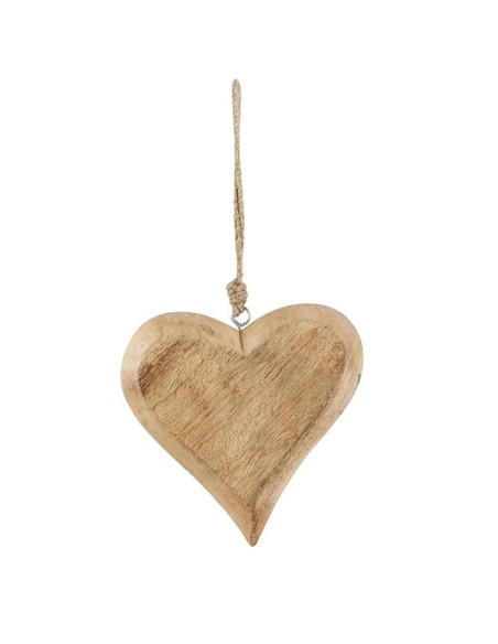 COEUR en bois à suspendre 15 x 15 x 3 cm