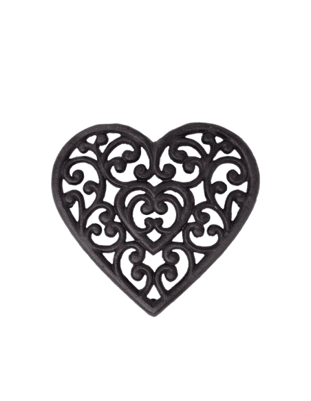 Dessous de plat cœur en métal