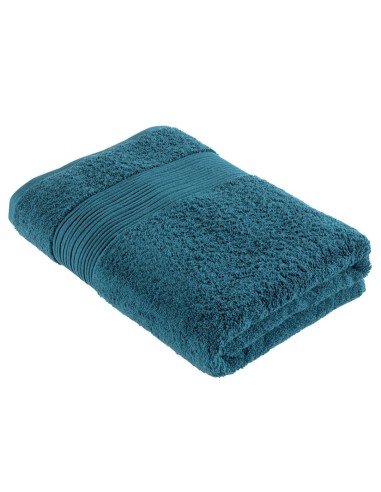 Drap de bain en coton BIO bleu canard 130 x 70 cm