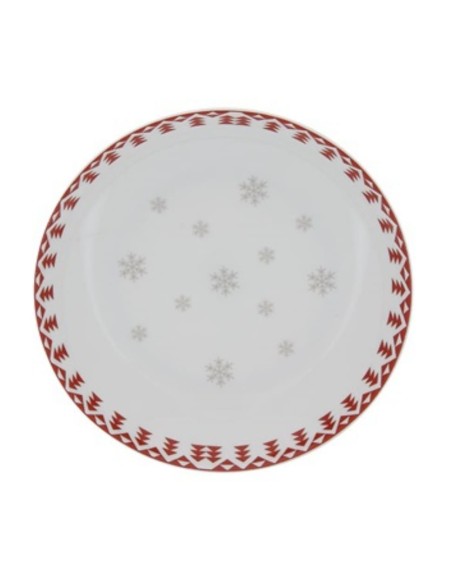 Assiette calotte en porcelaine esprit montagne LES CONFINS 23 cm