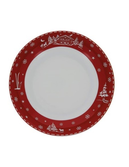 Assiette Creuse en Porcelaine CHALET ROUGE 20.5 cm