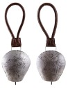 Cloche métal vieilli et cuir  2 modèles
