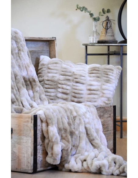 Plaid KALOUGA naturel 130 x 160 cm