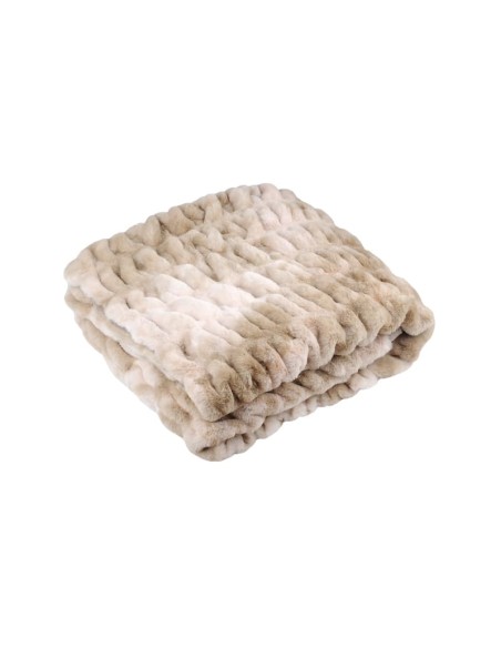 Plaid KALOUGA naturel 130 x 160 cm