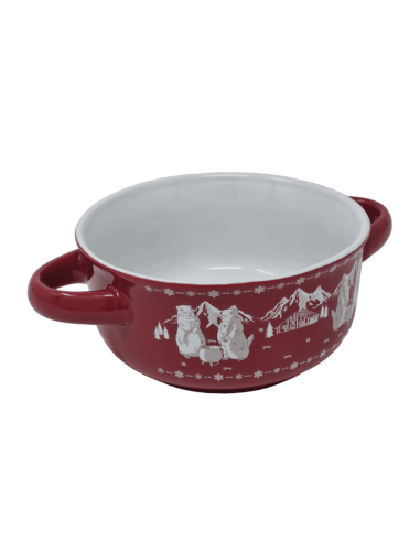 Bol à soupe MARMOTTES  rouge 13 cm