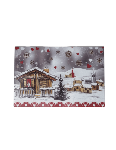 Planche à découper déco montagne POYA 20 X 30 CM