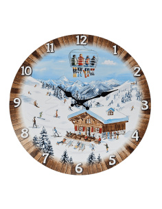 Horloge ronde SUR LES PISTES