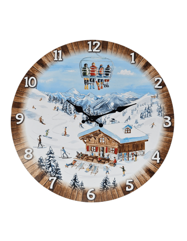 Horloge ronde SUR LES PISTES