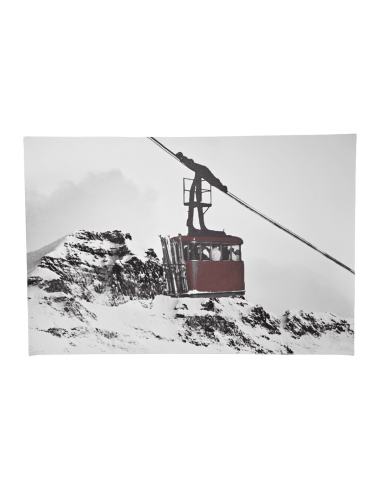 Toile sur châssis MONTAGNE TELECABINE ROUGE 60...
