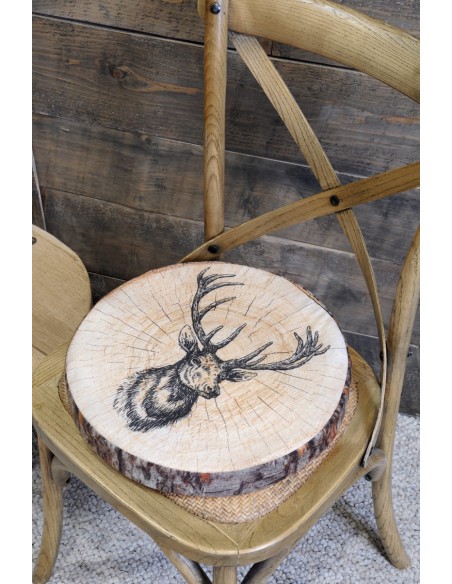 Galettes de chaise rondes 38 cm GRUFFY LOT DE 4