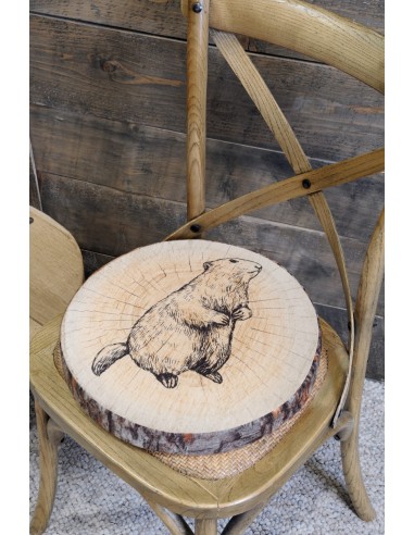 Galettes de chaise rondes 38 cm GRUFFY LOT DE 4