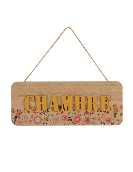 PLAQUE de porte "Chambre" lettres en relief