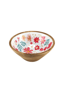 COUPE Floral en bois GM 25 x H 10.5 cm