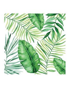 20 Serviettes en papiers FEUILLAGE TROPICAL