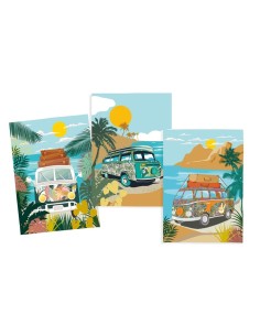 Torchons VANLIFE 50x70 cm lot de 3