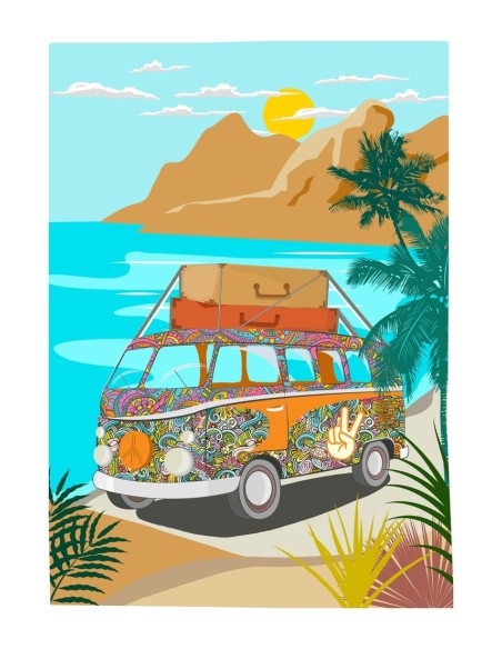 Torchons VANLIFE 50x70 cm lot de 3