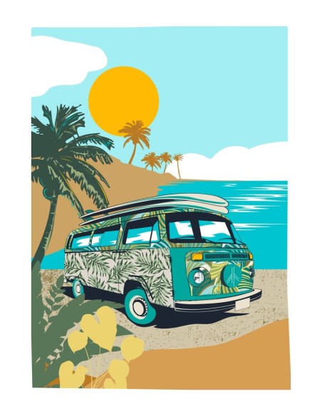 Torchons VANLIFE 50x70 cm lot de 3