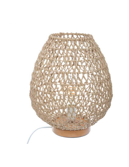 Lampe à poser ajouré naturel H35.5 cm