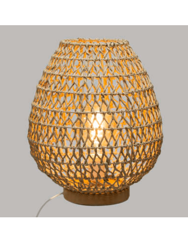 Lampe à poser ajouré naturel H35.5 cm
