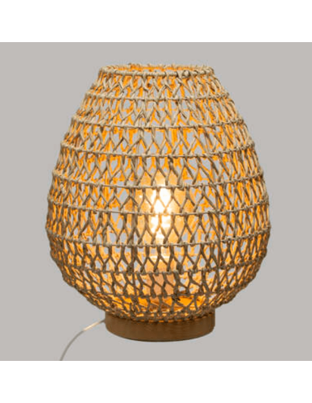 Lampe à poser ajouré naturel H35.5 cm