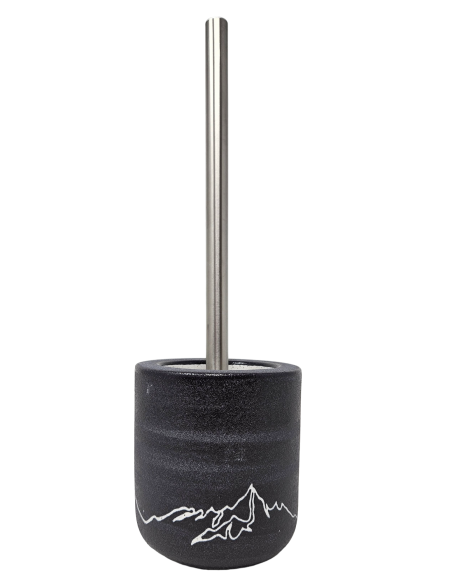 Balai brosse en grès avec motif MONTAGNE