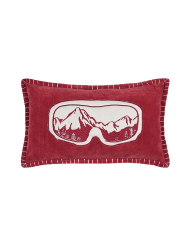 Coussin montagne Chamonix rouge 30 x 50 cm