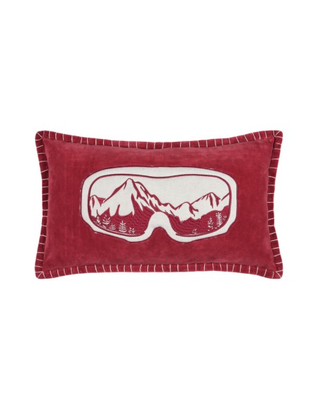 Coussin montagne Chamonix rouge 30 x 50 cm