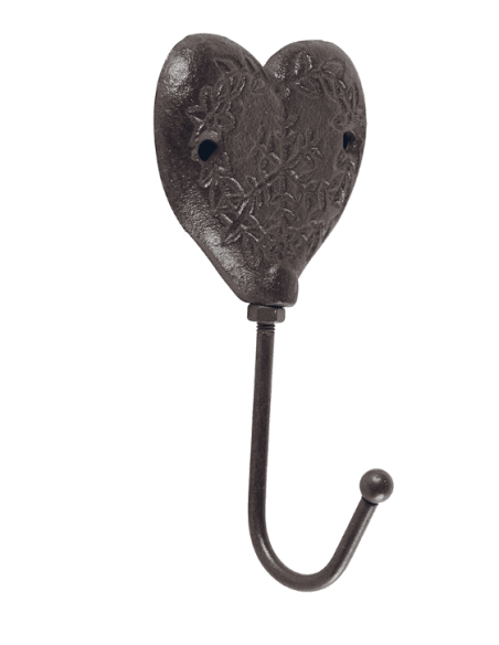 Patère métal coeur montagne