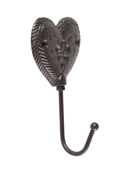 Patère métal coeur montagne