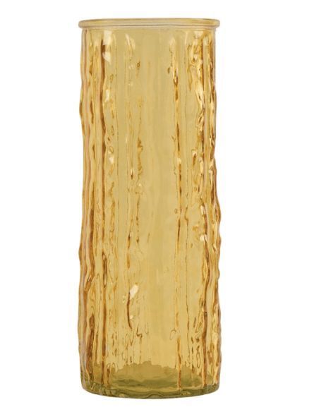 VASE en verre avec coulures façon givre