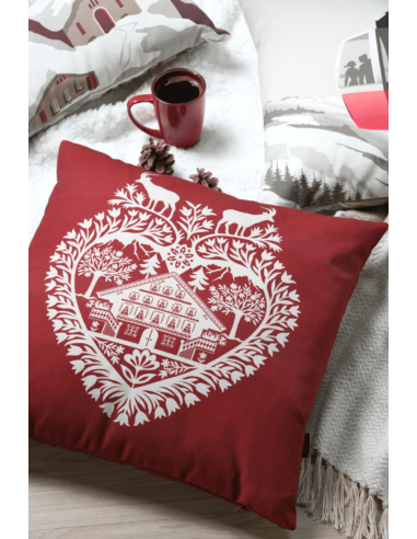Coussin EVEREST rouge 50 X 50 CM