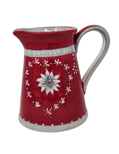 Pichet COEUR croissillon rouge H16 cm