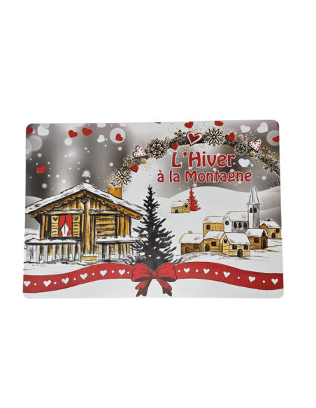 Set de table  HIVER A LA MONTAGNE 42 X 29 CM