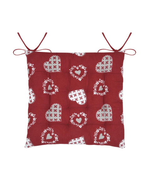 Galette de chaise ORNON rouge 40 x 40 cm