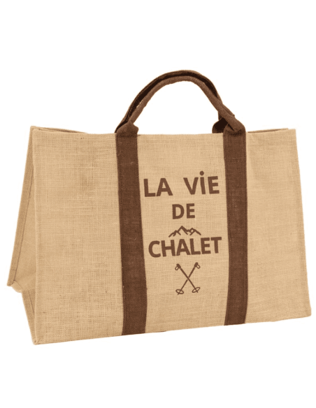 copy of Sac à bûches jute  décor CERF 60 X 40 X 30 CM