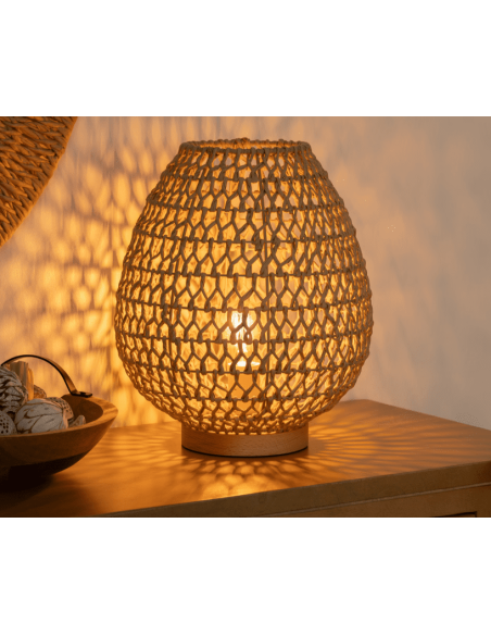 Lampe à poser ajouré naturel