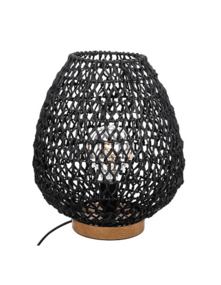 Lampe à poser ajouré noir H35.5 cm