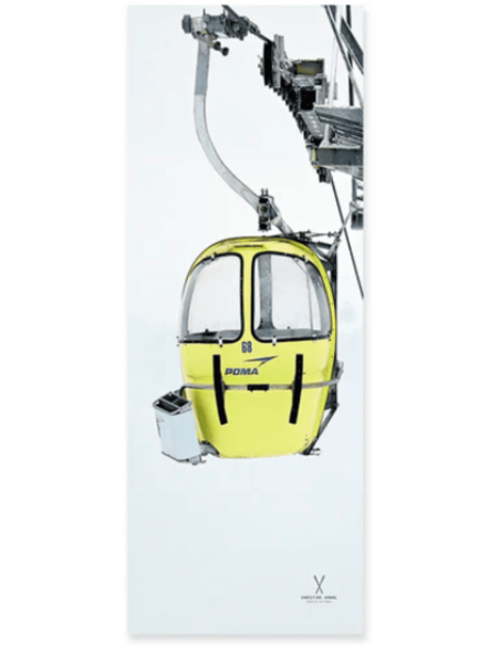 Tableau TELECABINE Jaune en velours 40 x 120 cm