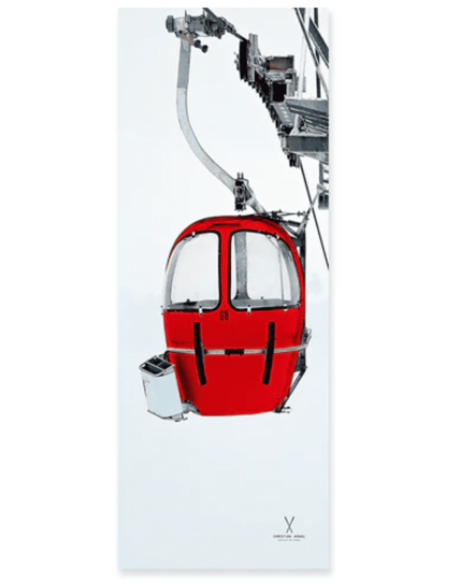 Tableau TELECABINE Rouge en velours 40 x 120 cm