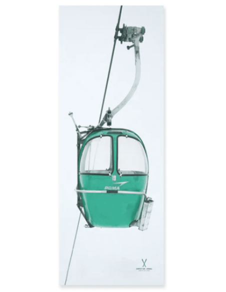 Tableau TELECABINE Vert en velours 40 x 120 cm