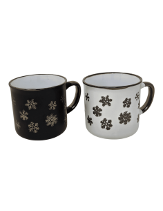 Set de 2 Mugs FLOCONS en grès