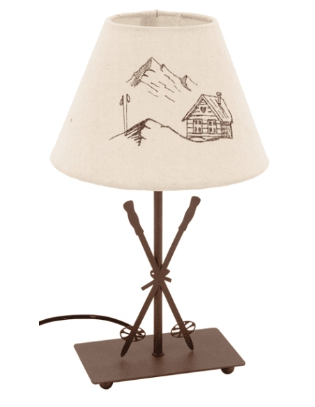 copy of Lampe à poser pied en métal SKI et abat-jour MONTAGNE