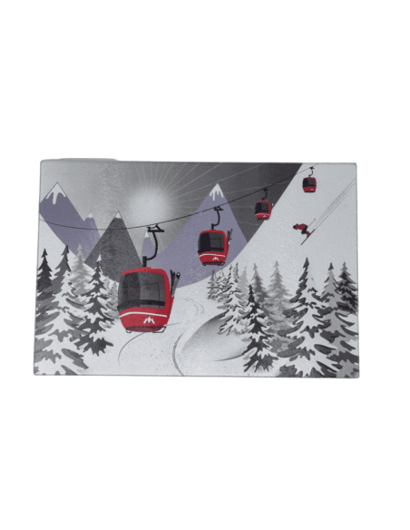 Planche à découper TELECABINE ROUGE 20 x 30 cm