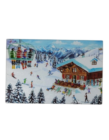 Planche à découper SUR LES PISTES 20 x 30 cm