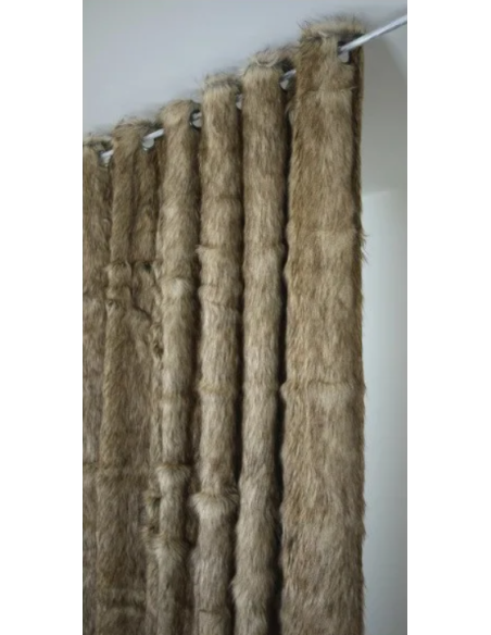 Rideau douillet GRIZZLY brun 230 x 250 cm
