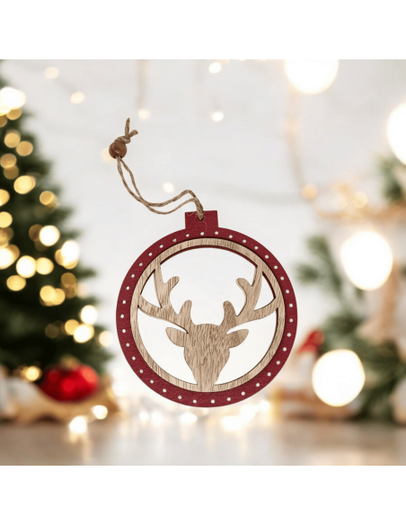 CERF en bois ajouré à suspendre