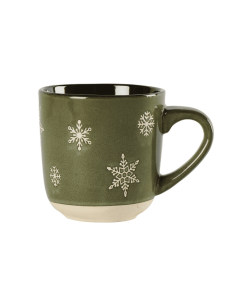 Mug vert motifs FLOCONS