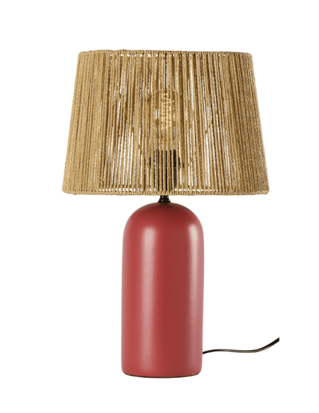 copy of Lampe cylindrique blanche abat-jour cordage